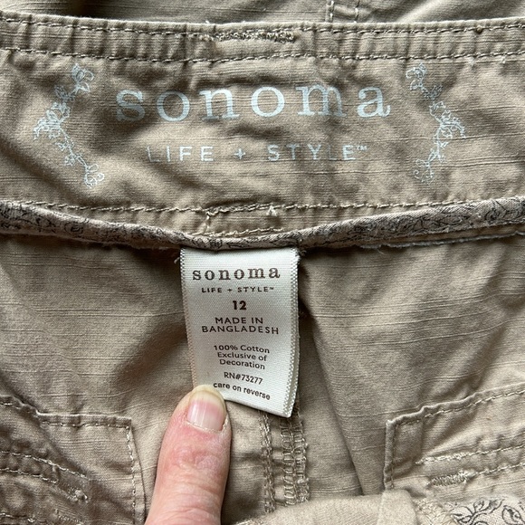 Sonoma Life Style Cargo Tan Skirt Size 12 - Picture 7 of 12